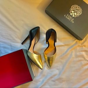 Vince Camuto snake heels